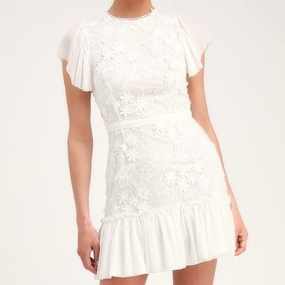 Ryse The Label Ivy White Ruffled Mini Dress - Picture 14 of 16